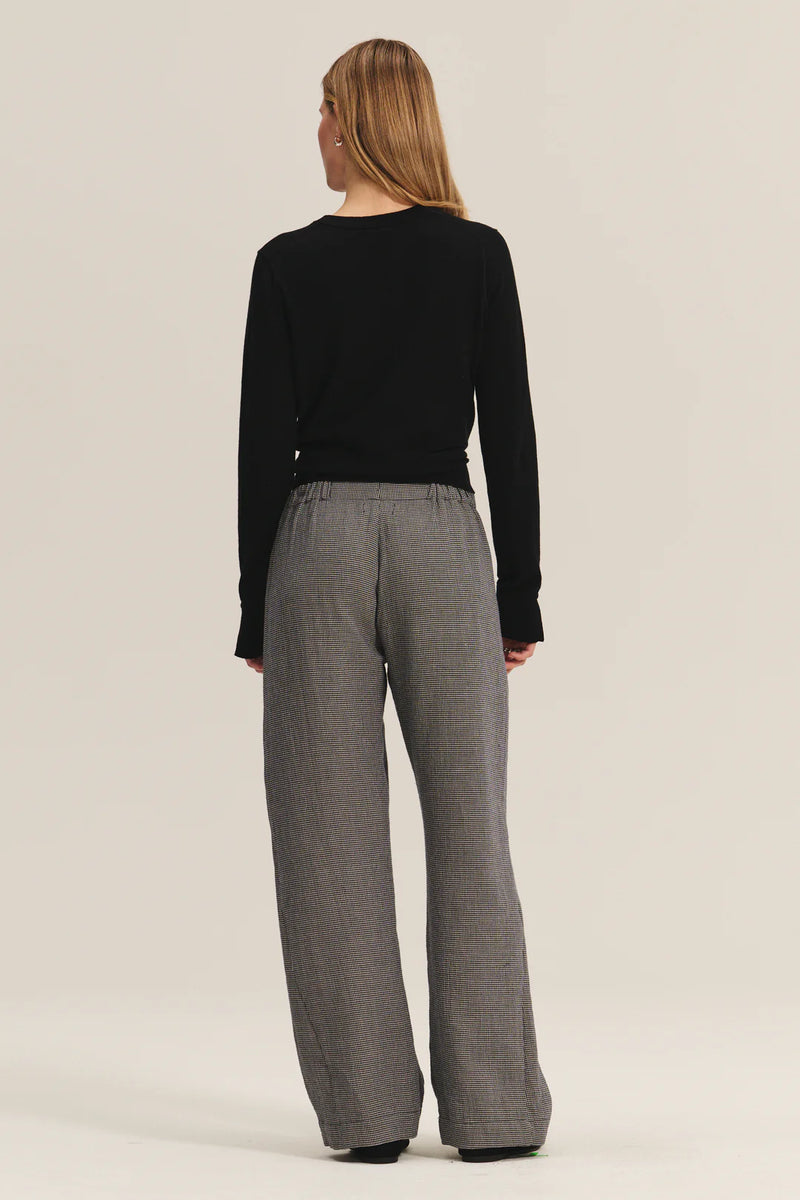 Velvet - Braylen - Dual Gauze Pant in Houndstooth