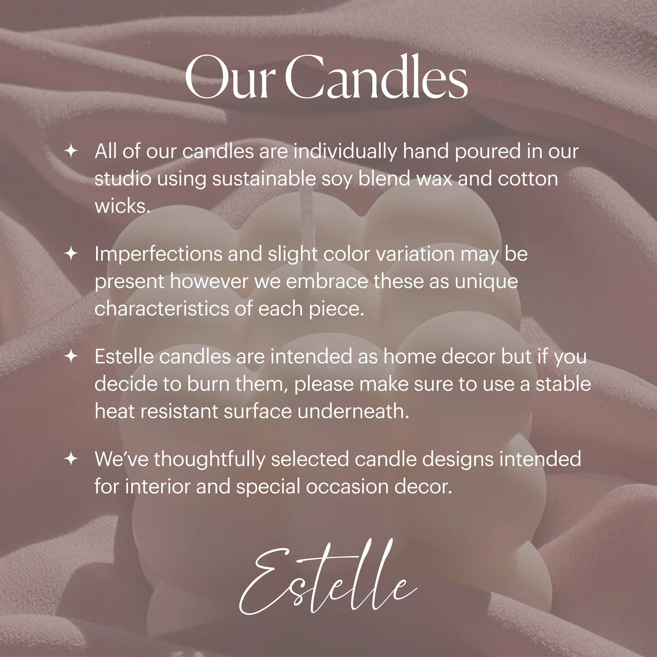 Estelle Studio - Bubble Pillar Candle in Cream
