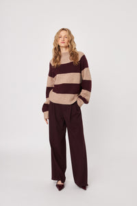 John + Jenn - Edison Sweater in Pinot Stripe