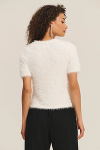 Velvet - Kit - Feather Yarn Sweater in Milk