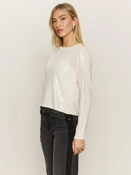 Sanctuary - Sparkle Together Sweater Top in Chalk
