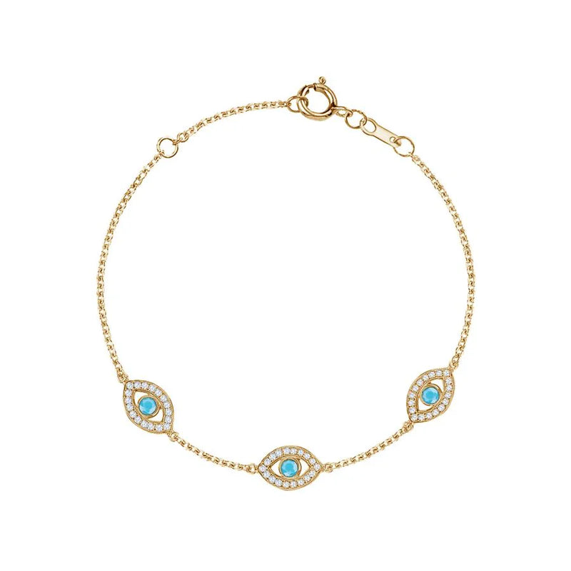LimLim Accessories - Three Eye Bracelet in Turquoise