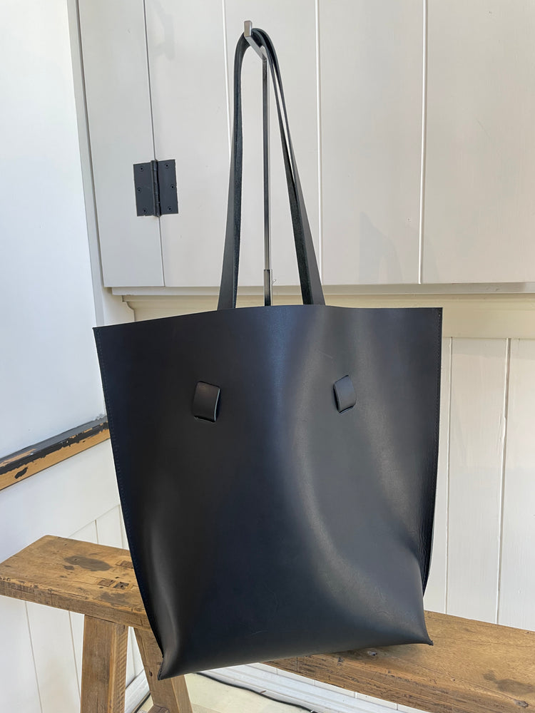 Market Canvas Leather Handbags - Tall Tote