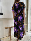 Velvet - Francine - Printed Satin Dress in Fiji