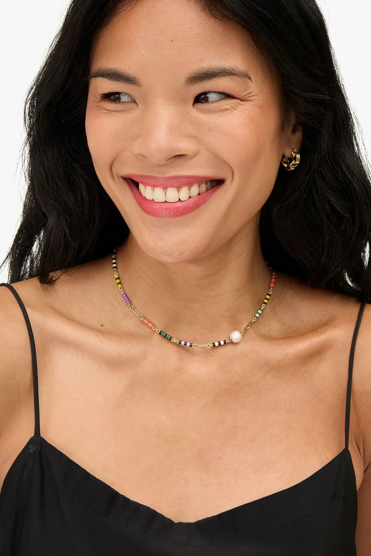 Clare V. - Le Stripe Pearl Necklace