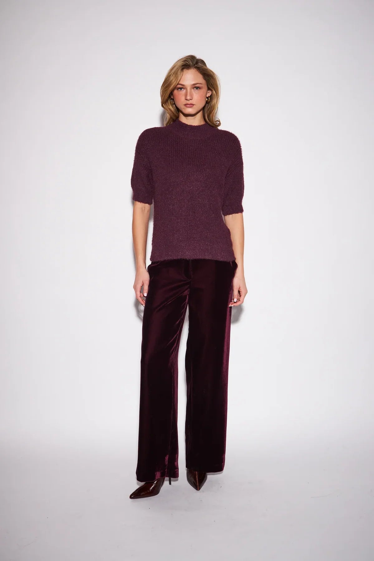 John & Jenn - Kyla Top in Smooth Bordeaux