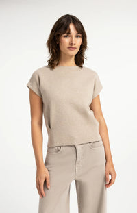 YAYA - Jacquard Sleeveless Sweater - Pure Cashmere
