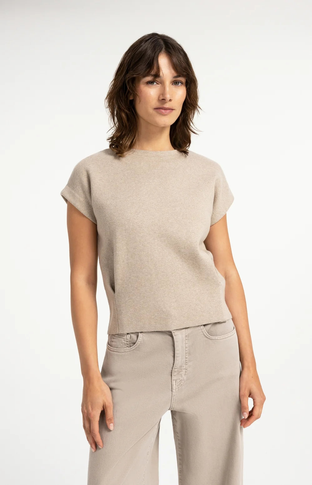 YAYA - Jacquard Sleeveless Sweater - Pure Cashmere