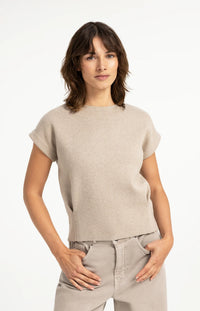 YAYA - Jacquard Sleeveless Sweater - Pure Cashmere