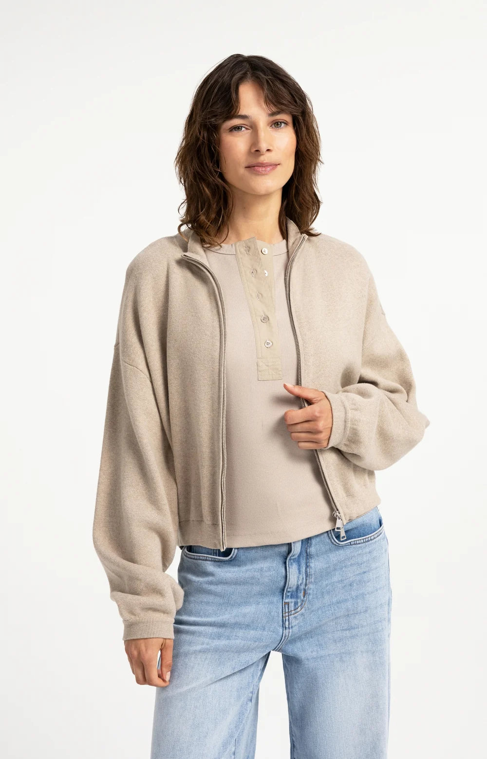 YAYA - Jacquard Cardigan Long Sleeve - Pure Cashmere