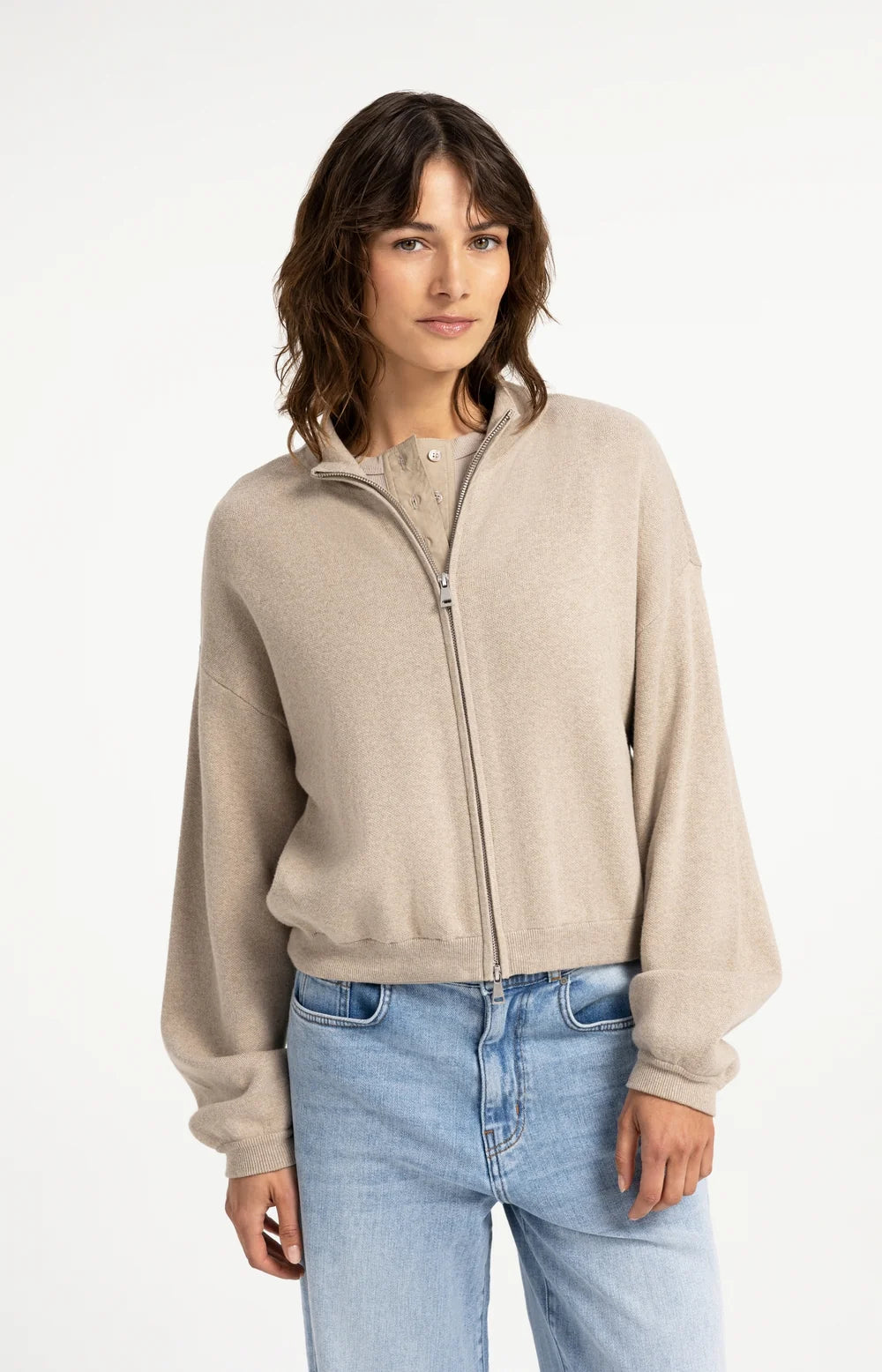 YAYA - Jacquard Cardigan Long Sleeve - Pure Cashmere