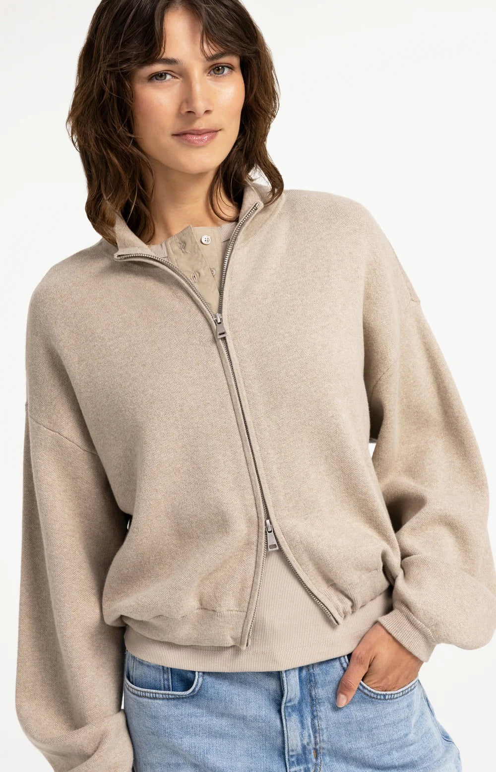 YAYA - Jacquard Cardigan Long Sleeve - Pure Cashmere