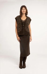 YAYA - Jersey Singlet with Lace Edge