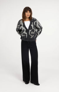 YAYA - Jersey Top with Flared Sleeves in Pure White