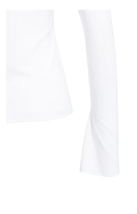 YAYA - Jersey Top with Flared Sleeves in Pure White