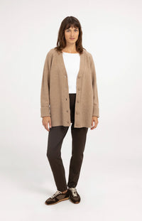 YAYA - Jersey Top with Flared Sleeves in Pure White