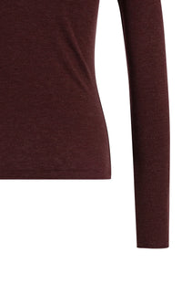 YAYA - Jersey Turtleneck in Bitter Chocolate