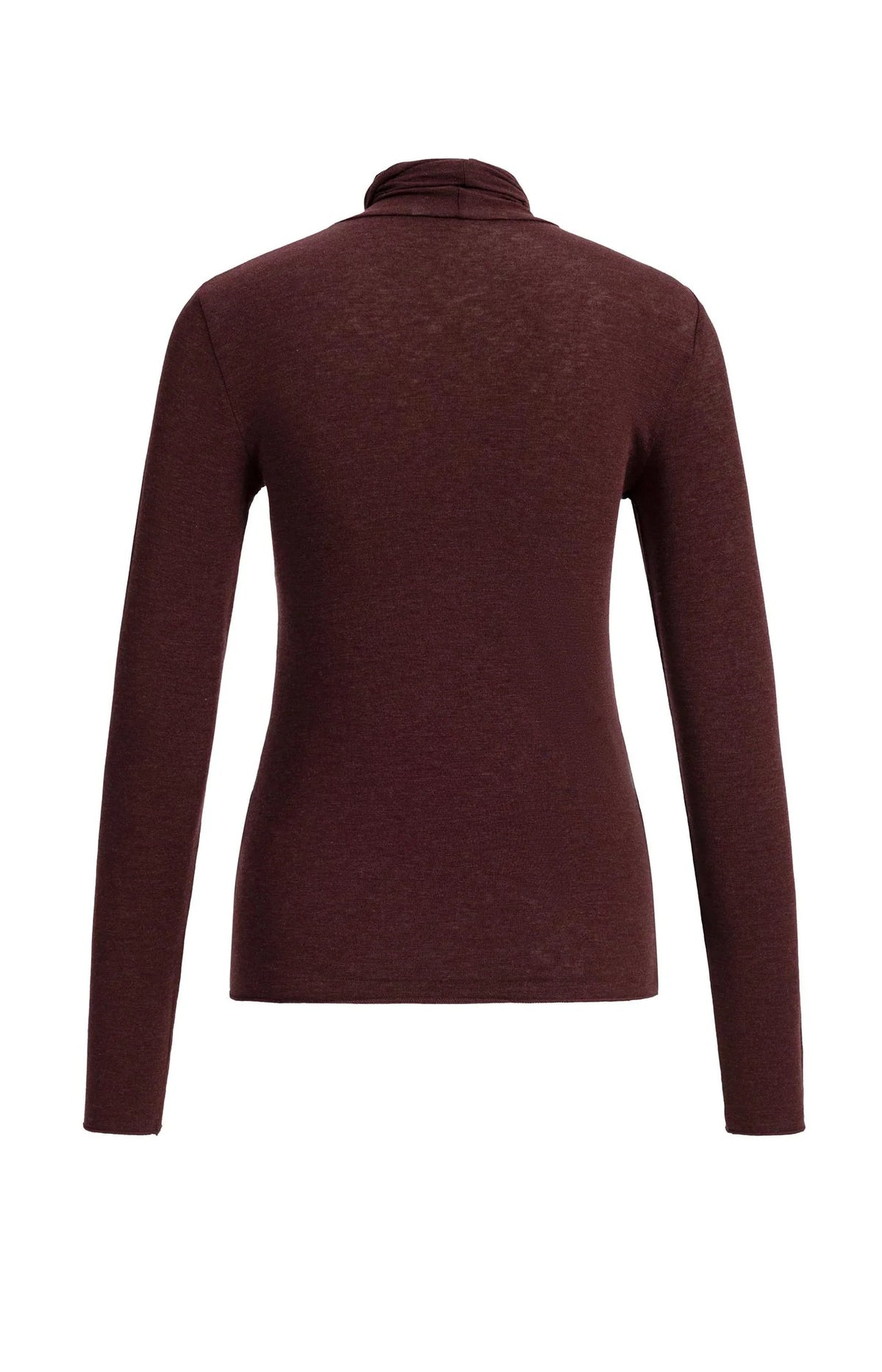 YAYA - Jersey Turtleneck in Bitter Chocolate