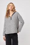 John + Jenn - Dominic Half Zip Sweater in Hiver Gris