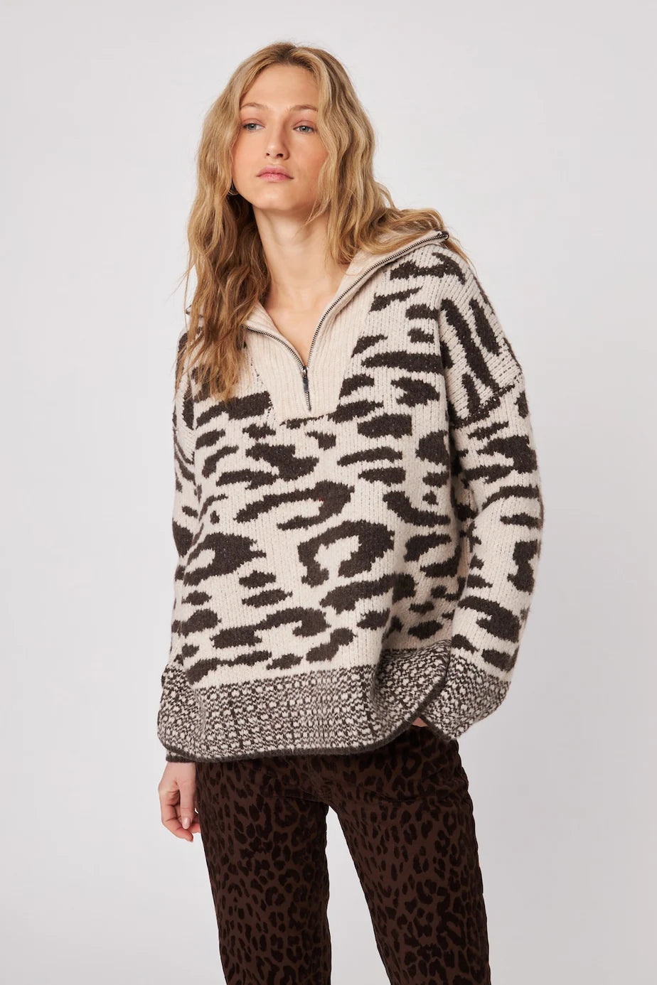 John + Jenn - Stirling Sweater in Animal Kingdom
