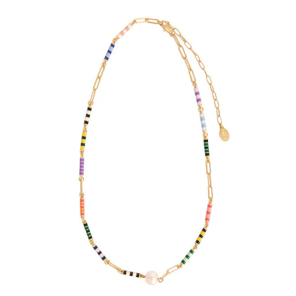 Clare V. - Le Stripe Pearl Necklace
