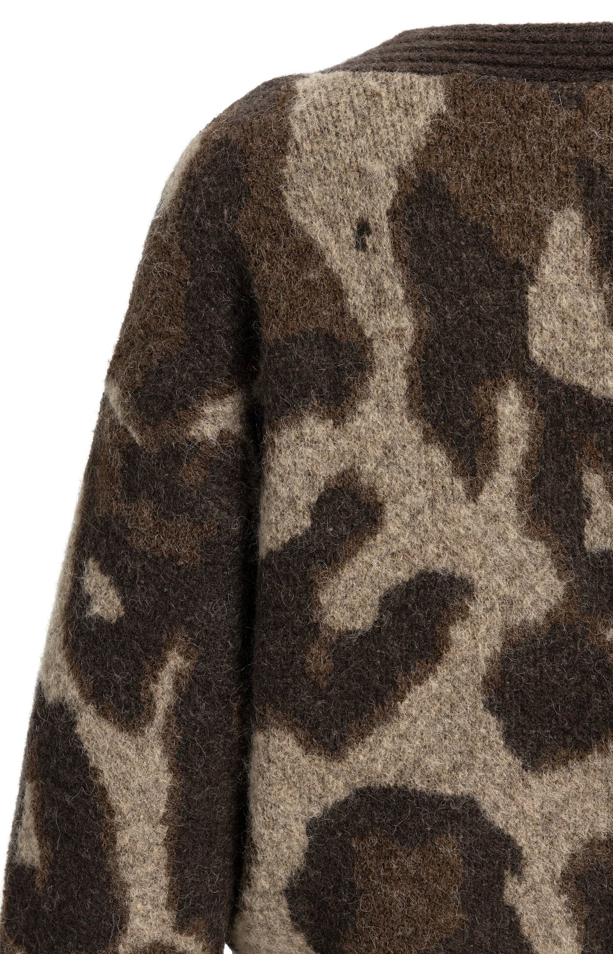 YAYA - Knitted Cardigan with Batwing Sleeves in Cocoa Brown