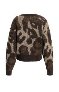 YAYA - Knitted Cardigan with Batwing Sleeves in Cocoa Brown