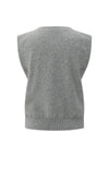 YAYA - Knitted Gilet with asymmetric buttoning in Medium Grey