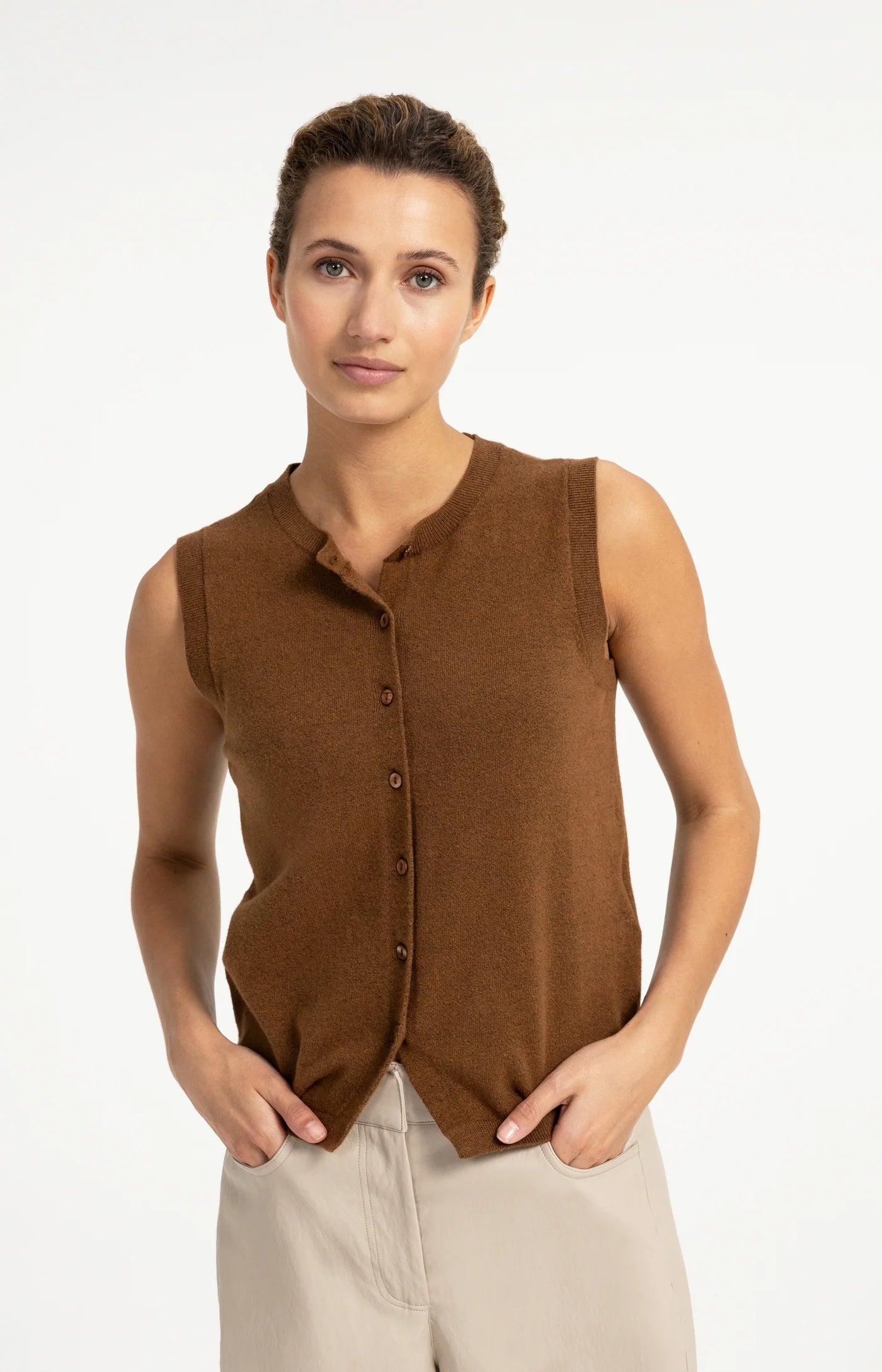 YAYA - Knitted Spencer with buttons
