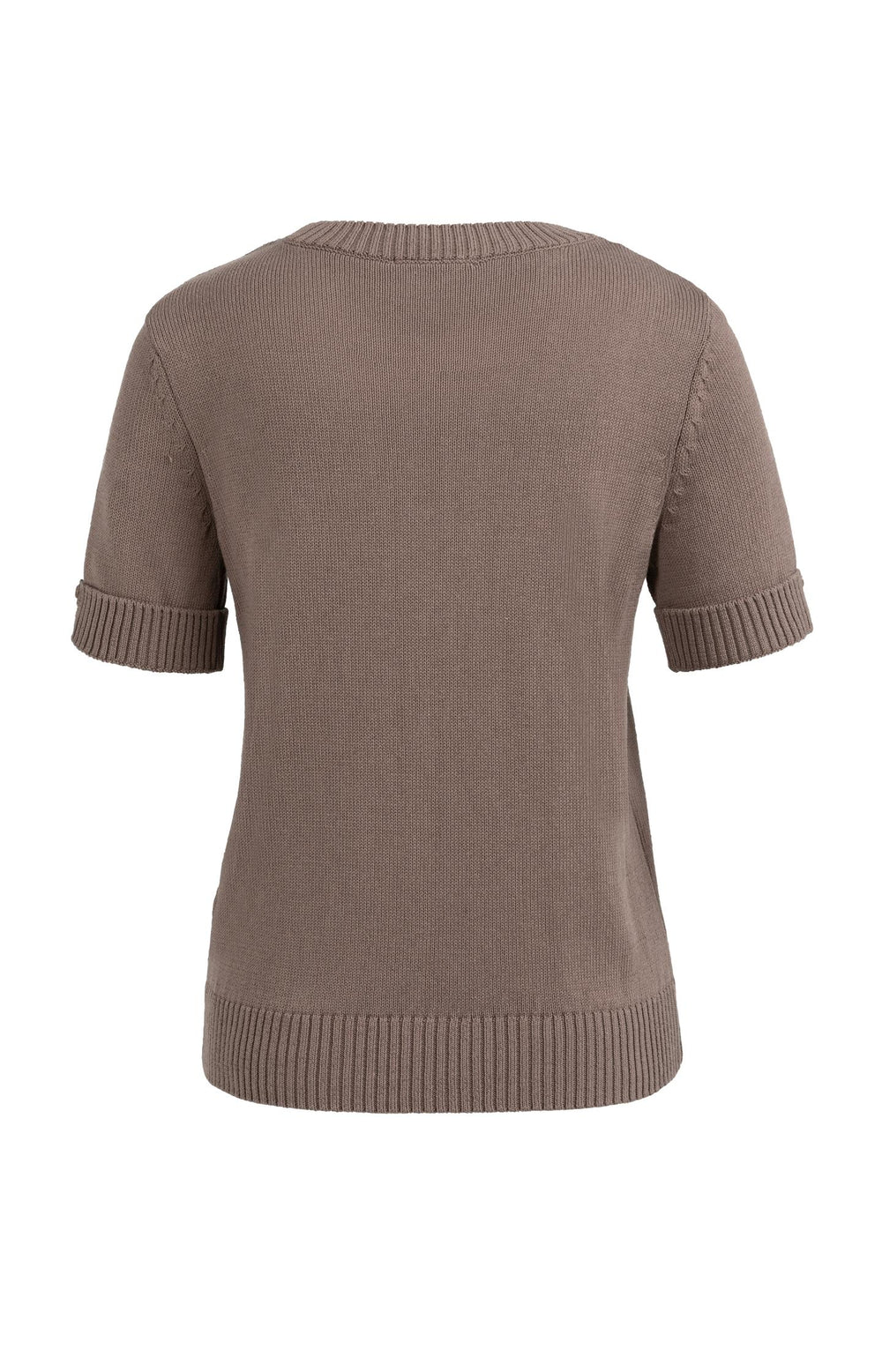 YAYA - Knitted Sweater with Rolled-Up Sleeves