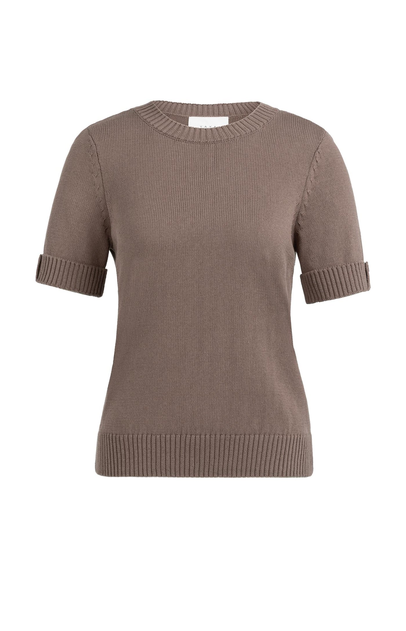 YAYA - Knitted Sweater with Rolled-Up Sleeves