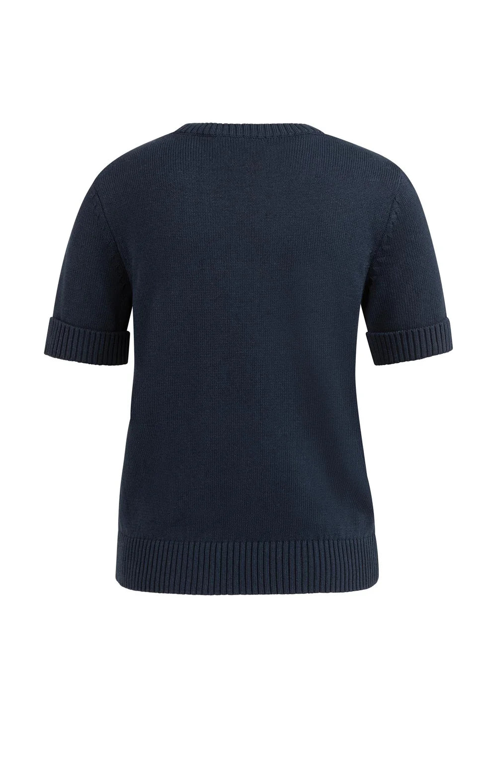 YAYA - Knitted Sweater with Rolled-Up Sleeves