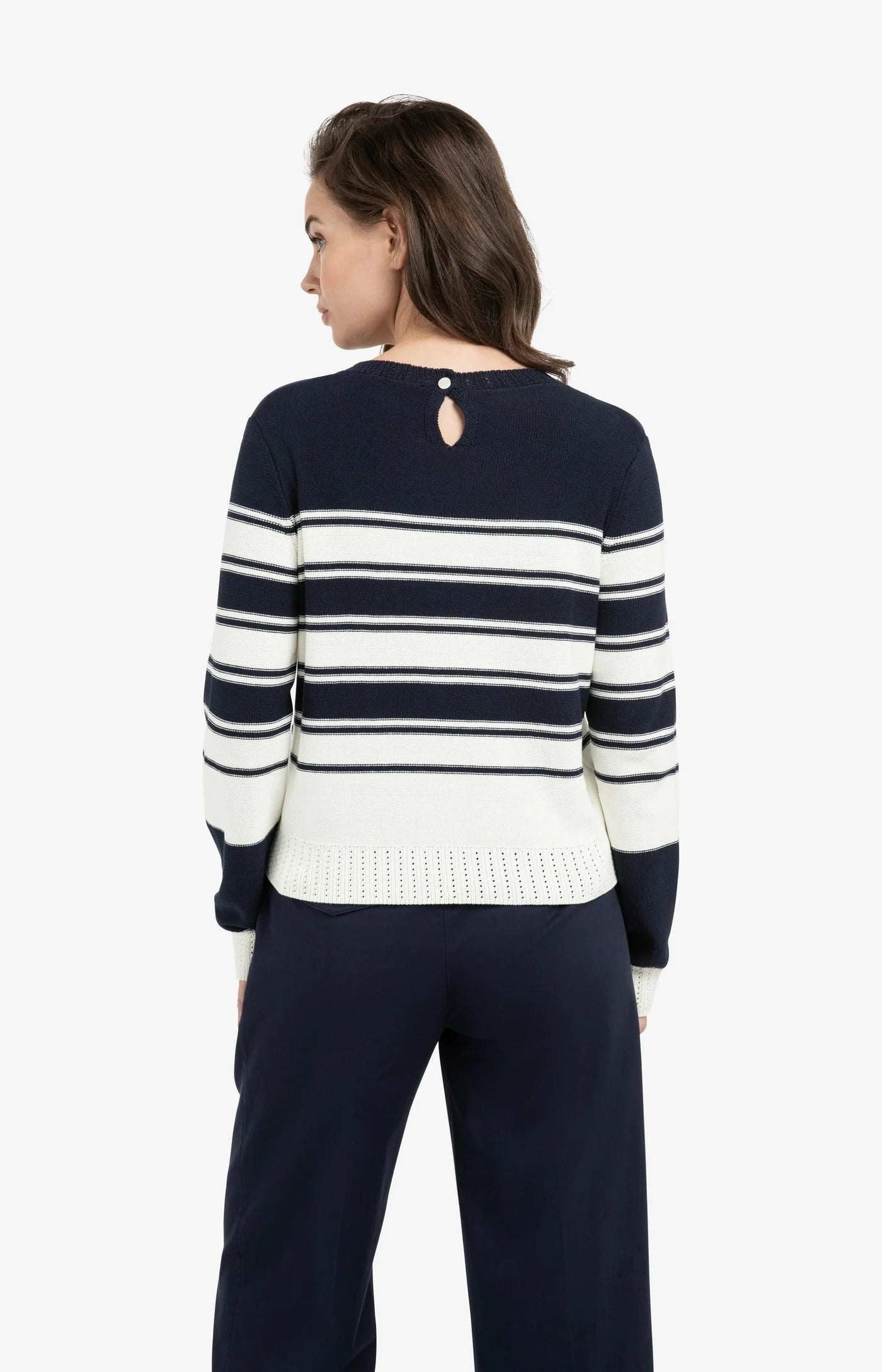 YAYA - Stripe Sweater in Navy Blazer Blue