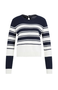 YAYA - Stripe Sweater in Navy Blazer Blue