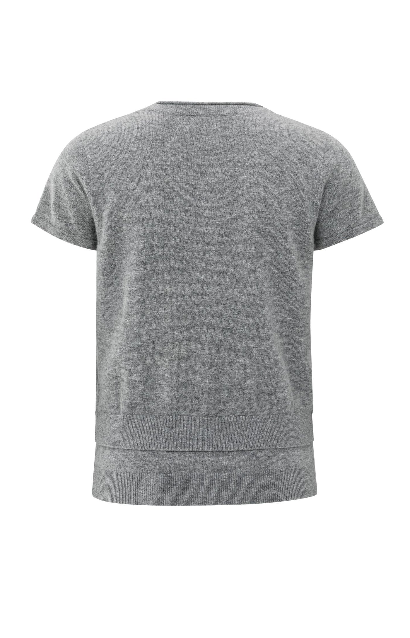 YAYA - Short Sleeve Knit Top - Medium Grey