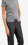 YAYA - Short Sleeve Knit Top - Medium Grey