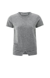 YAYA - Short Sleeve Knit Top - Medium Grey