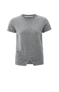 YAYA - Short Sleeve Knit Top - Medium Grey