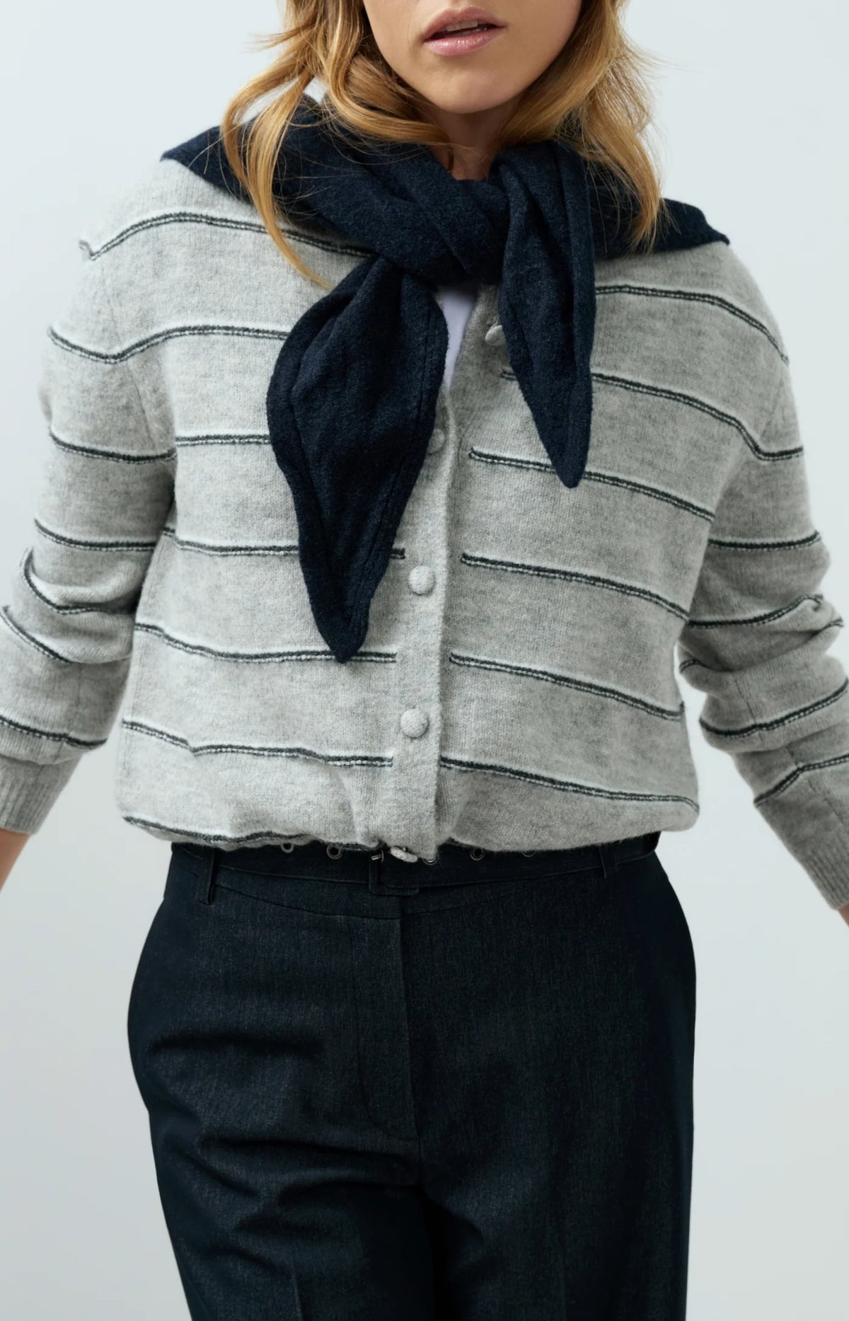 YAYA - Knitted Triangle Scarf