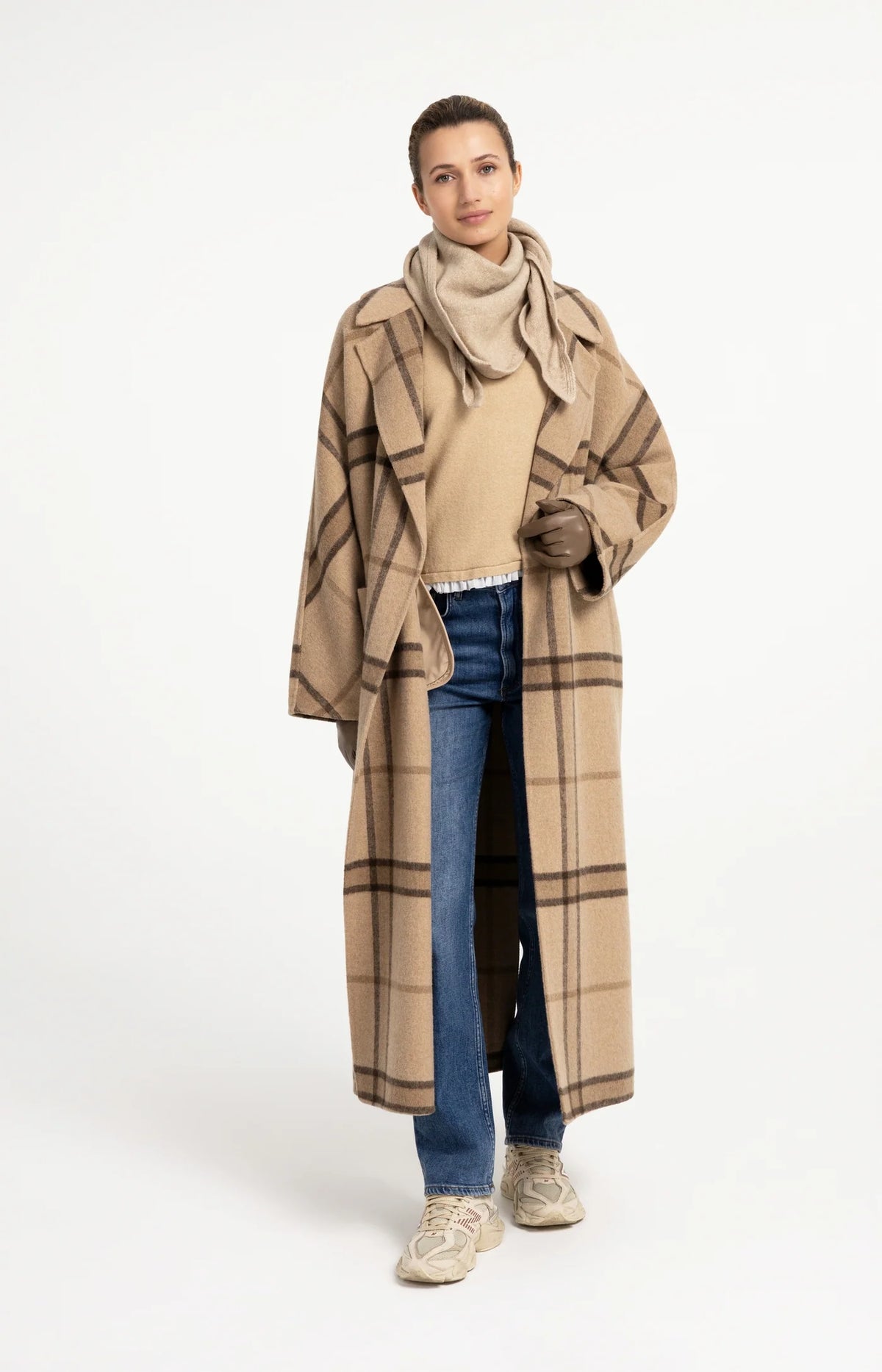 YAYA - Knitted Triangle Scarf