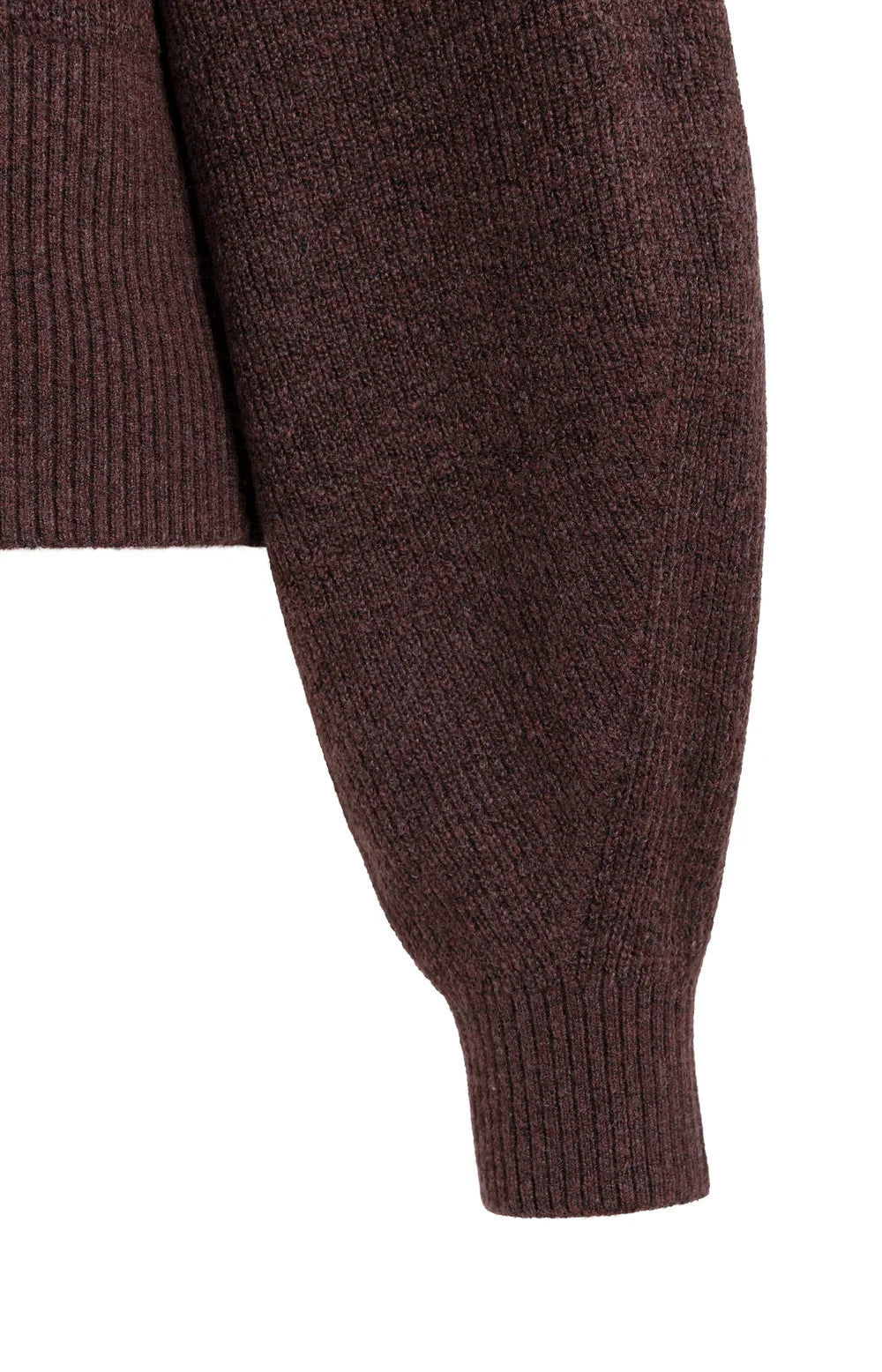 YAYA - Turtleneck Sweater with Batwing Sleeves in Bitter Chocolate Red