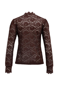 YAYA - Lace Top with High Neck