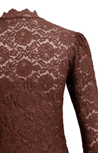YAYA - Lace Top with High Neck