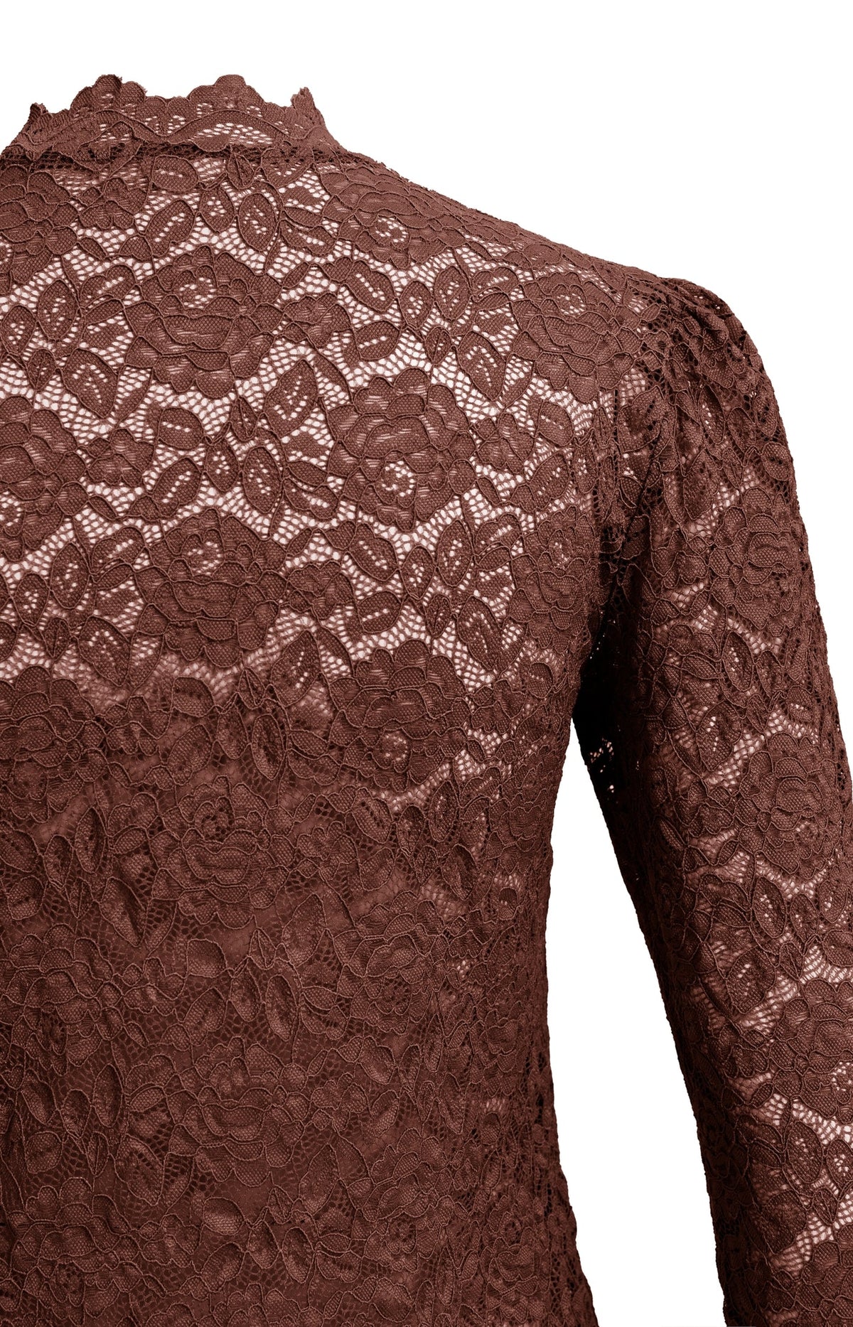 YAYA - Lace Top with High Neck