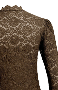 YAYA - Lace Top with High Neck