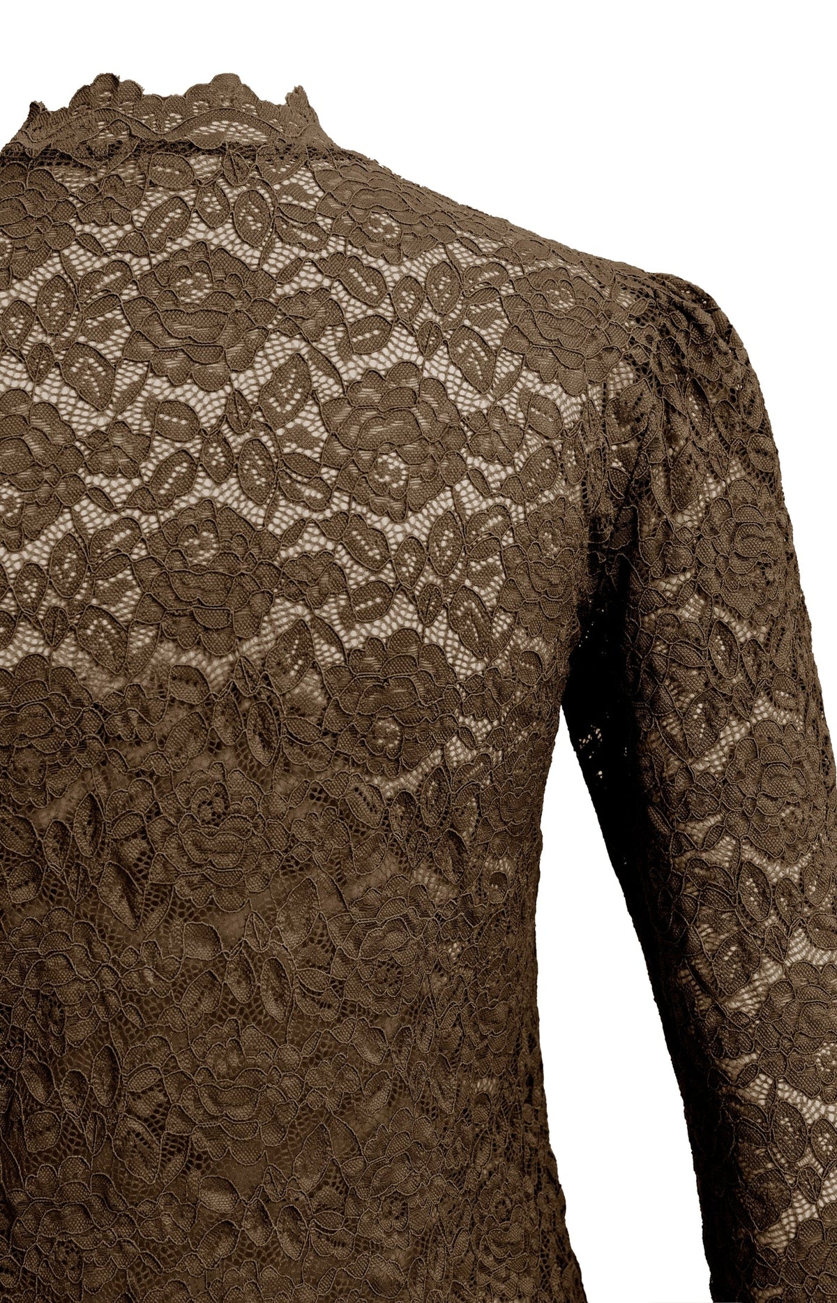 YAYA - Lace Top with High Neck