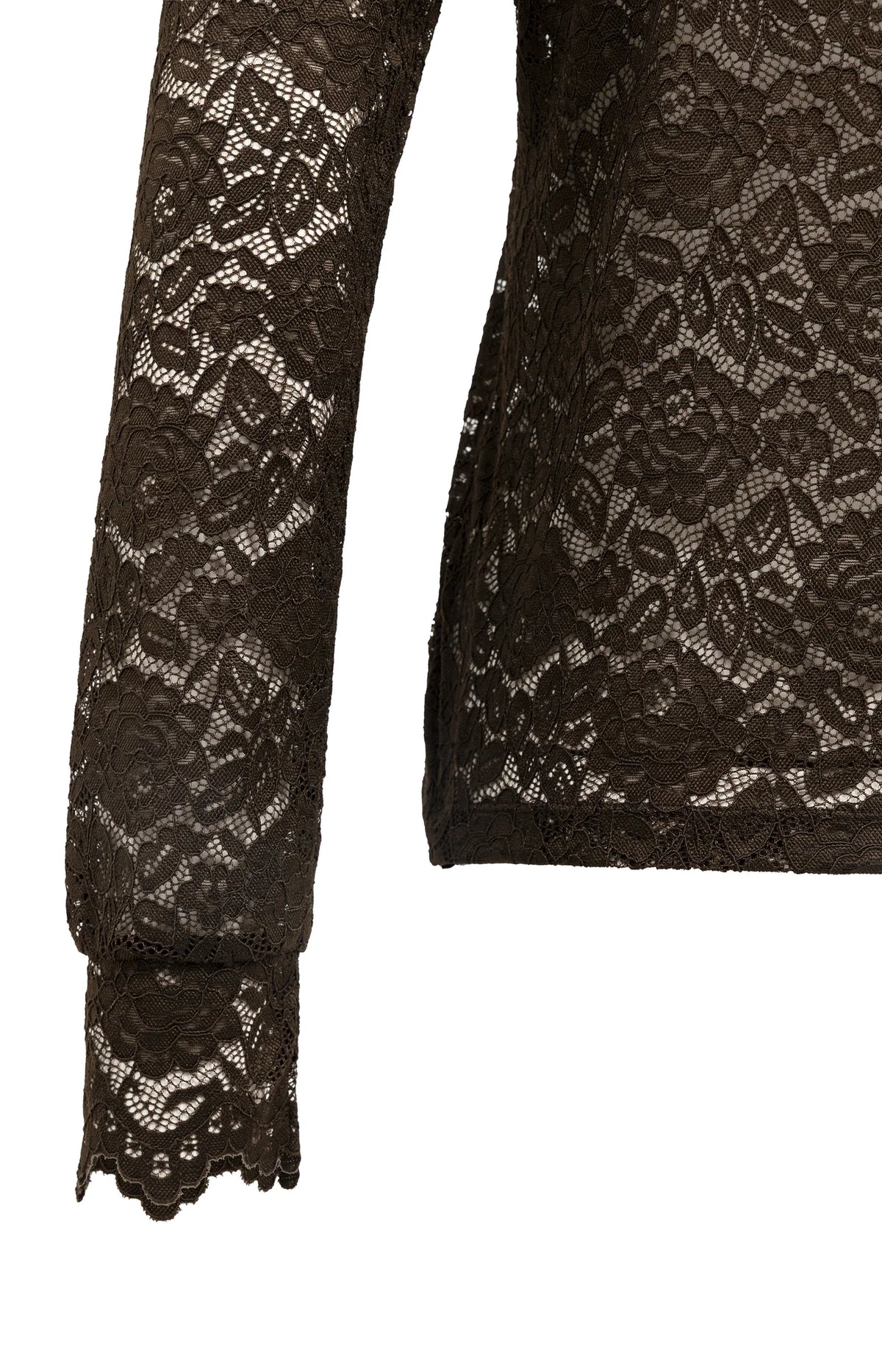 YAYA - Lace Top with High Neck