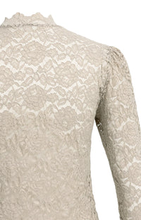 YAYA - Lace Top with High Neck