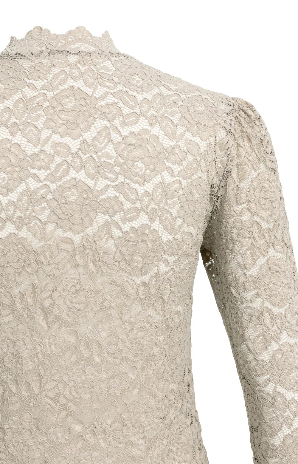 YAYA - Lace Top with High Neck
