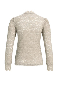 YAYA - Lace Top with High Neck